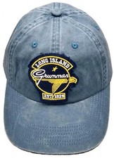 Listing image for Grumman Aircraft Vintage-Look Logo Worn Patch Blue Hat WWII Aviation HAT-0119-B