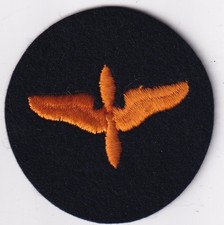 Listing image for Aviation Cadet pilot patch gold on black felt US Army Air Force real WWII make
