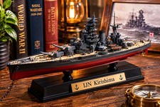 Listing image for IJN Kirishima Battleship Model Imperial Japanese Navy WWII Warship Display