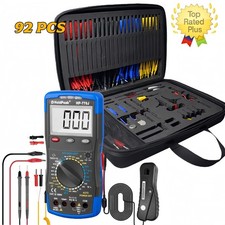 Listing image for Clip Diagnostic Tool &NCV Multimeter 92PCS Auto Circuit Test Leads Kit Alligator