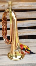 Listing image for Royal Artillery Military Copper Bugle - Music Band Military Collectible
