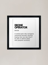Listing image for Drone Operator Definition - Funny G Framed Wall Art Poster Canvas Print Picture