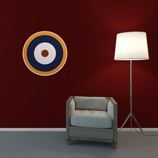Listing image for RAF WW2 Roundel Wall Art Sticker Lounge Bedroom Garage Workshop Retro Vinyl