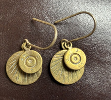 Listing image for Vietnam War Earrings made from discarded shell bullet casings - war memorabilia
