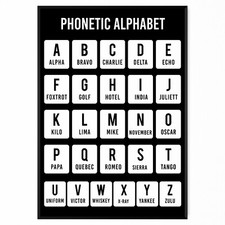 Listing image for Phonetic Alphabet International Code Art Informative Education Poster Art