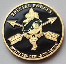 Listing image for US Army, Special Forces Challenge Coin In Clear Capsule. (P46)