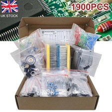 Listing image for Electronic Component Kit Assortment Capacitors LEDs Transistors Resistors DC PCB