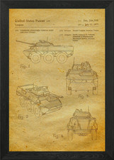 Listing image for 11 Armored Vehicle and Gu Framed Wall Art Poster Canvas Print Picture