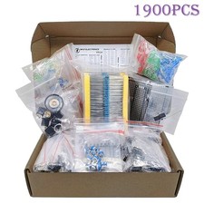 Listing image for Electronic Component Kits Assortment Capacitors LED Transistors Resistors DC PCB