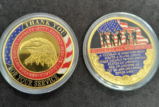 Listing image for Military Challenge Coin Veterans Coin Thank You for Your Service Gifts - 2xCoins