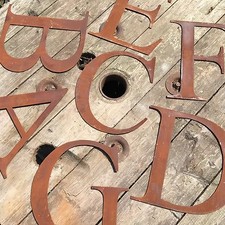 Listing image for 5"-12" industrial letters metal rustic numbers symbols shop sign lettering rusty